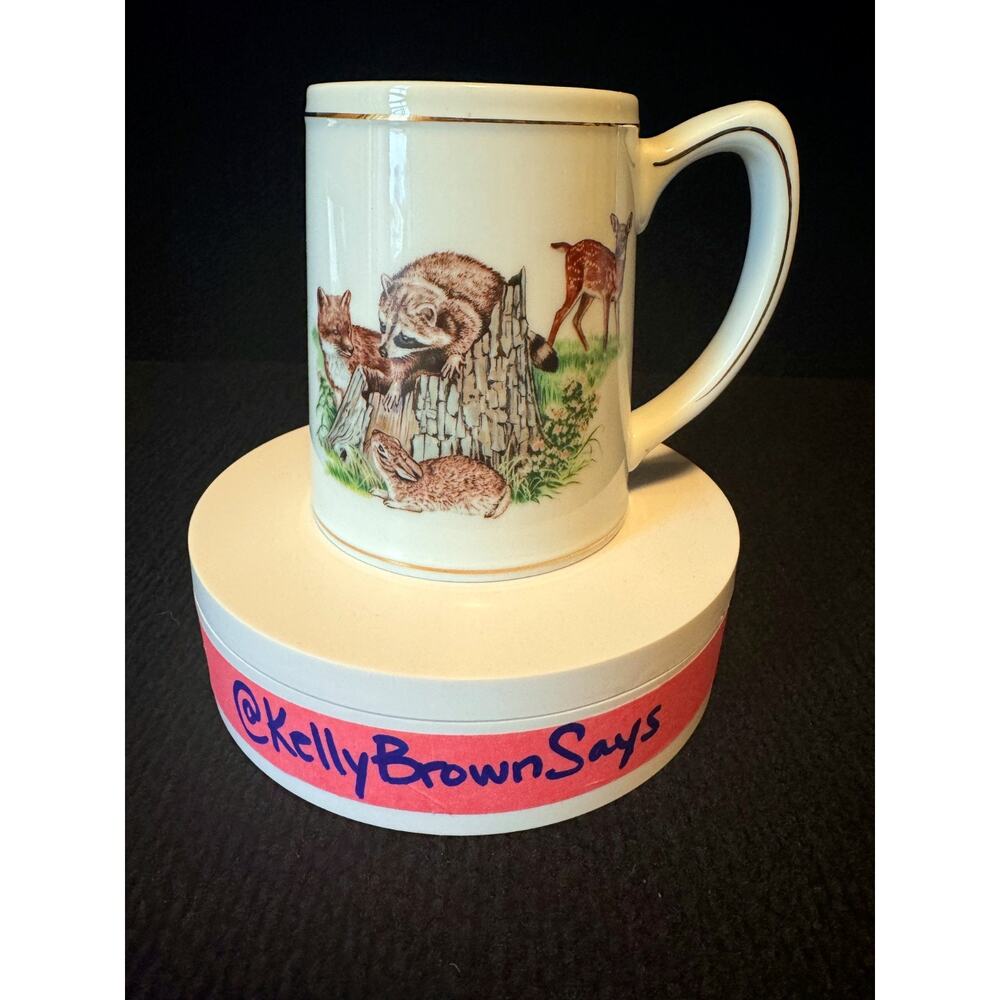 Southern Forest Families Mug 16oz Southern Living BARLOWE Raccoon Fawn Bunny Fox